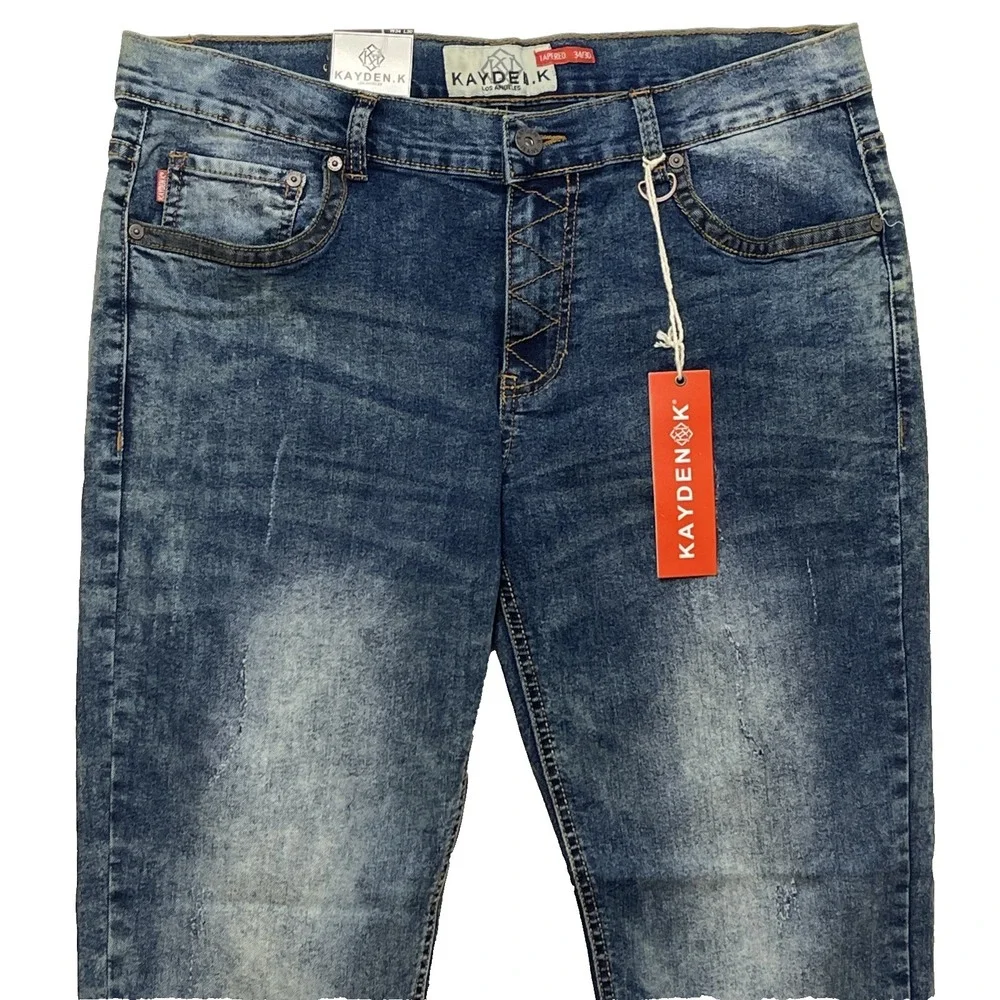 Kayden K Los Angeles Jeans‎ Tapered Ripped Faded 34x30